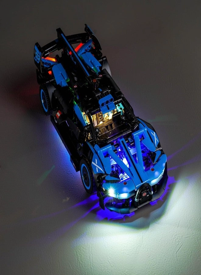 LED Light Kit - Remote Control for Lego 42162 Bugatti Bolide Agile Blue