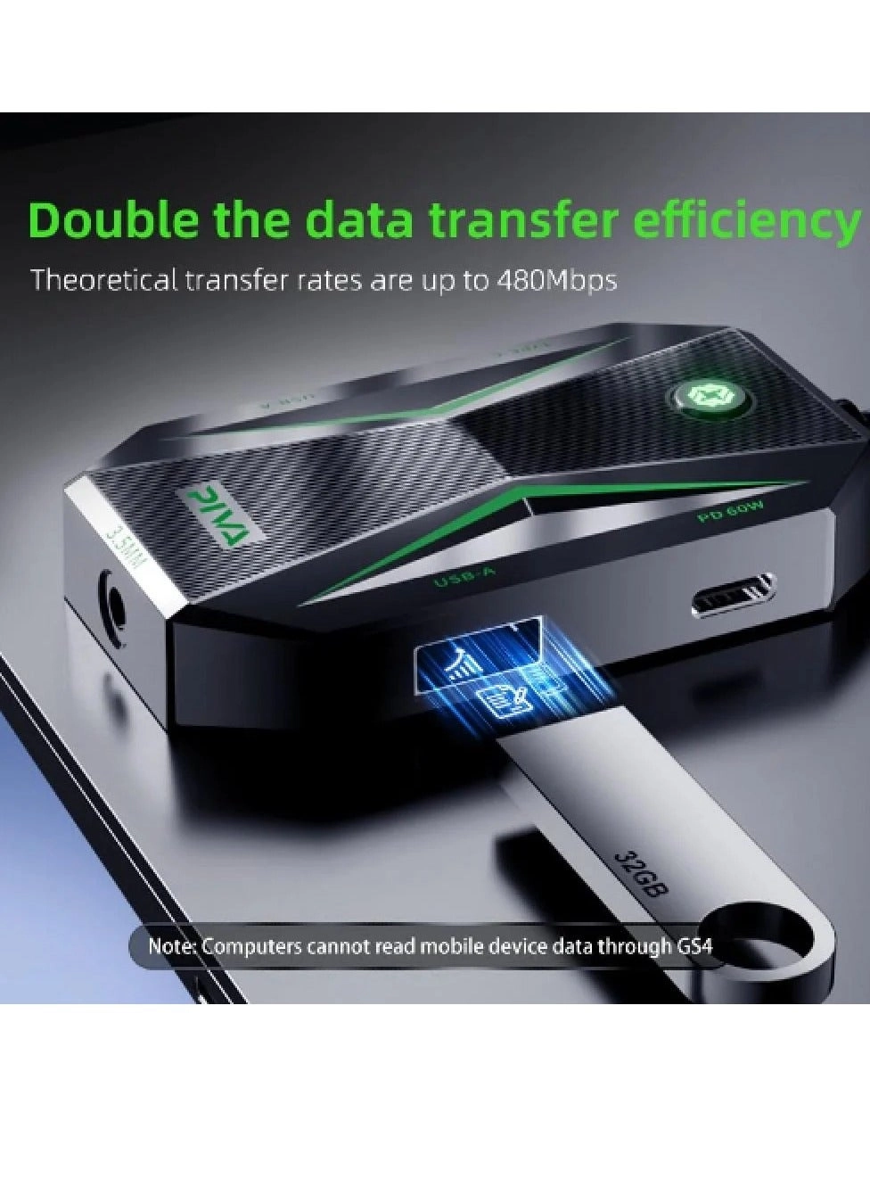 GS4 PRO - Type C Compatible with: MacBook Pro / iPad Type-C port / Some Android phones with Type-C port / iPhone 15 series