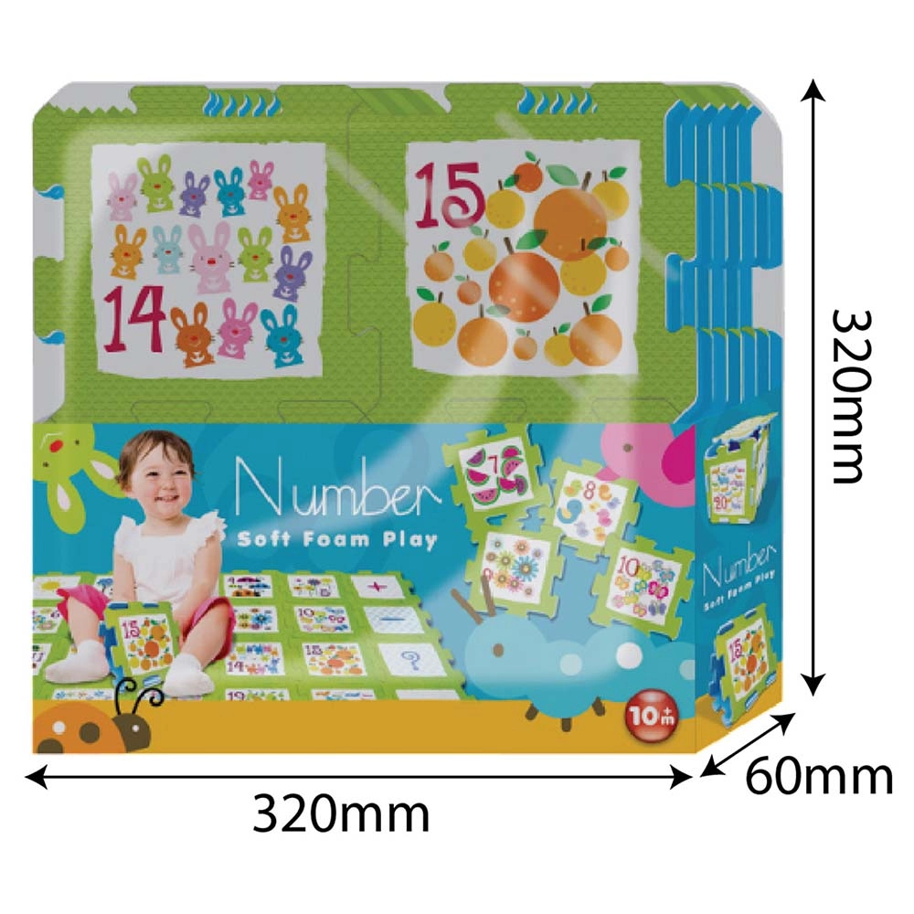 Numbers & Objects Puzzle Mat - Suitable for 10 months & above 24 pieces