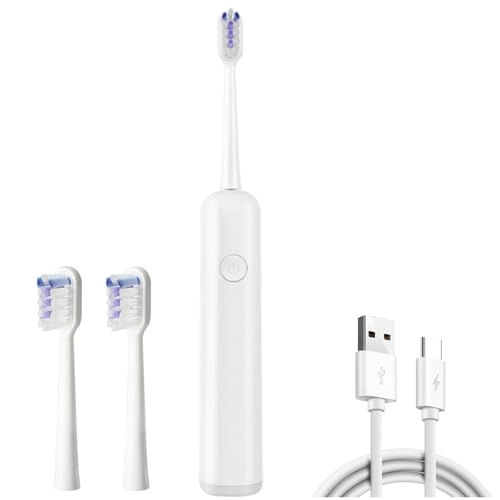 Electric Sonic Toothbrush - 3 Brush Heads 6 Modes 40000 VPM