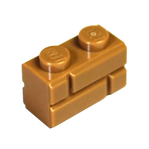1x2 Masonry Profile Bulk Bricks - Sand Orange Acrylonitrile Butadiene Styrene
