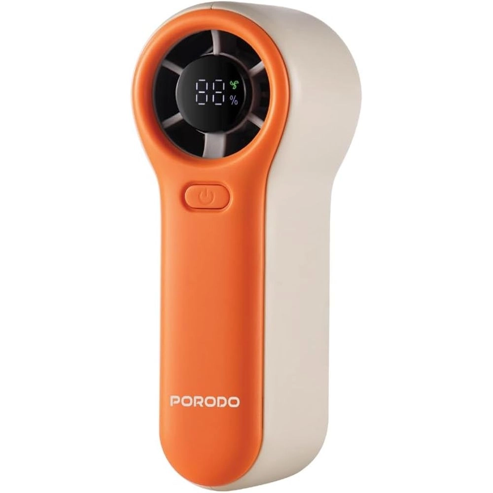 Porodo Lifestyle Handheld Turbo Fan With Display - 2000mAh 5 Speed