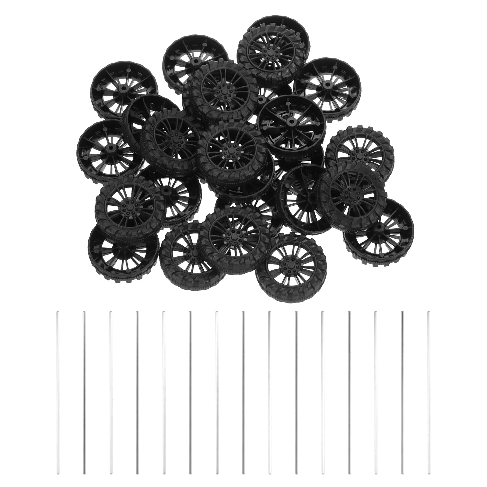 Small Plastic Wheels - 30pcs 30x8mm 2x100mm