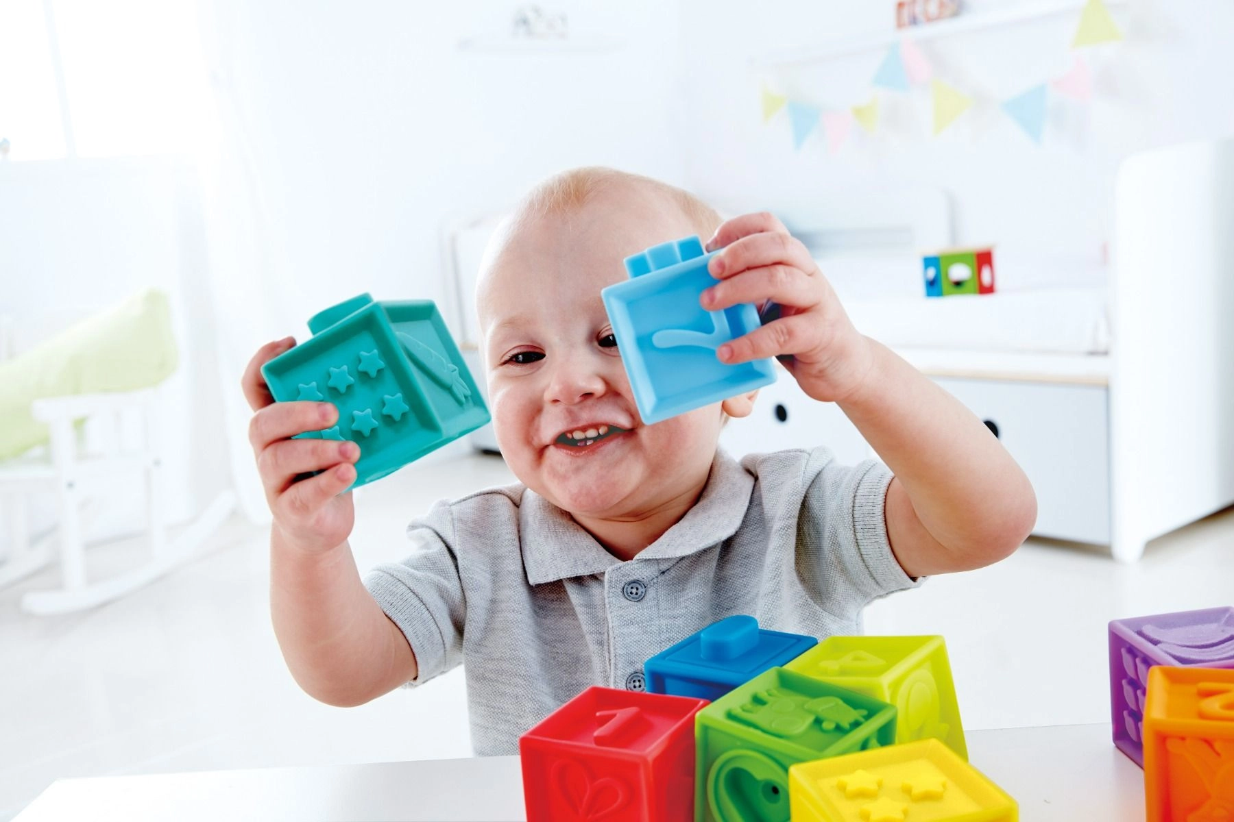 Squeeze Me Blocks - 6 months 10pcs