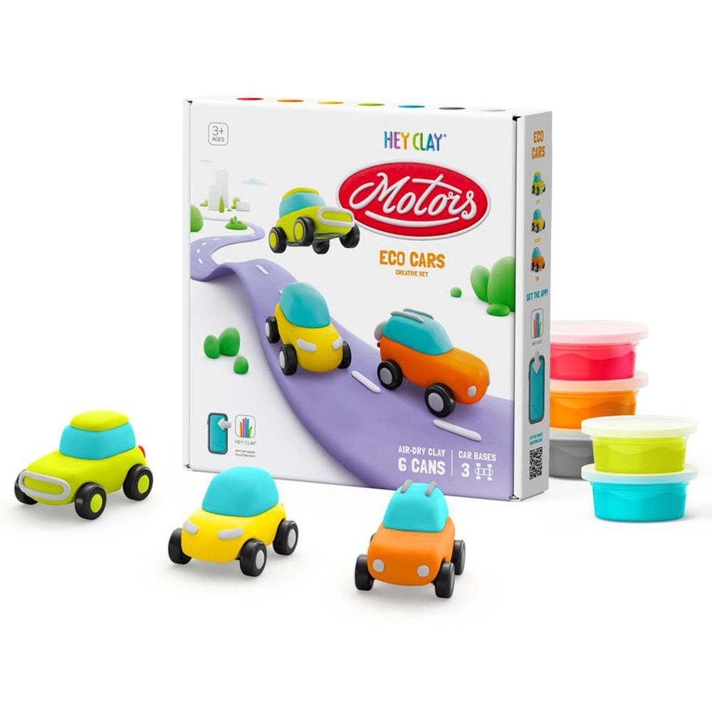 Eco Cars Air Dry Clay Kit - 3+ years 6 cans