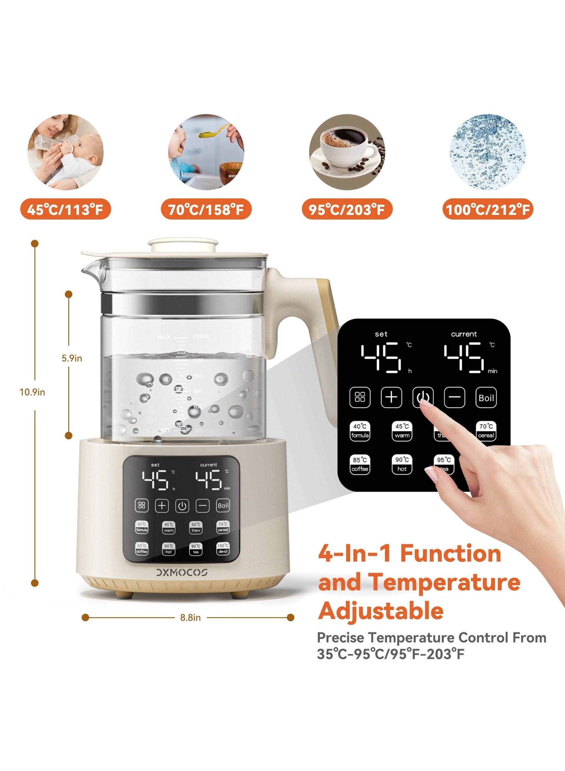 Temperature Control Electric Kettle