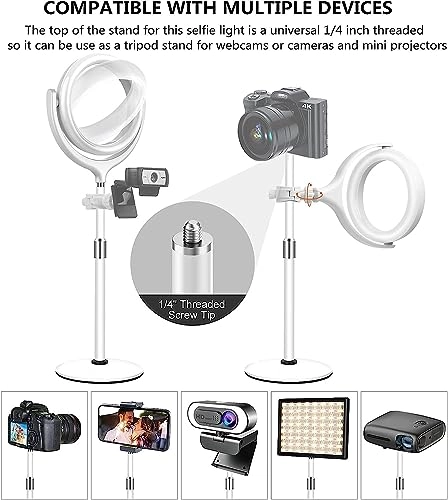 Computer Ring Light with Stand - 8''
