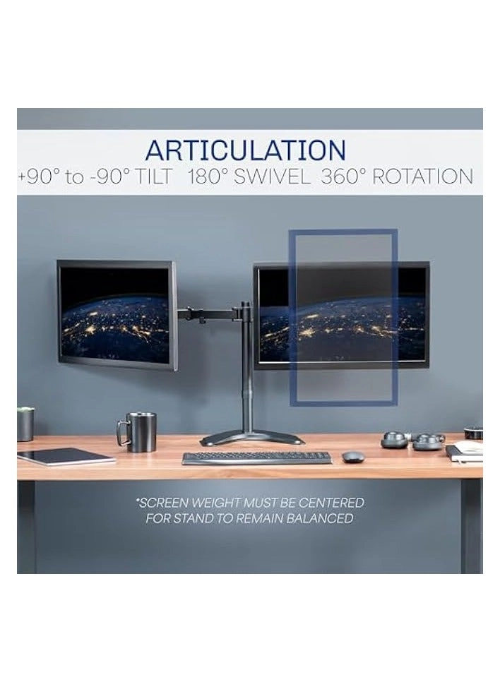 Dual Monitor Stand - 32 inch 75mm x 75mm 100mm x 100mm