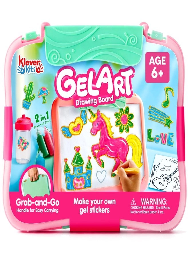 Klever Kits Gel Art Drawing Board - 4 Filling Pens 2 Tracing Pens