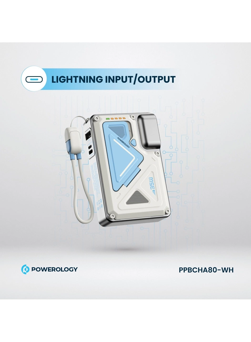 PPBCHA80-WH - 10000mAh 35W Fast Charging MagSafe Compatible