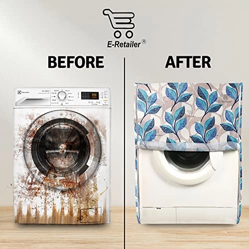 Front Load Washing Machine Cover - 6-7 Kg Blue Polyester