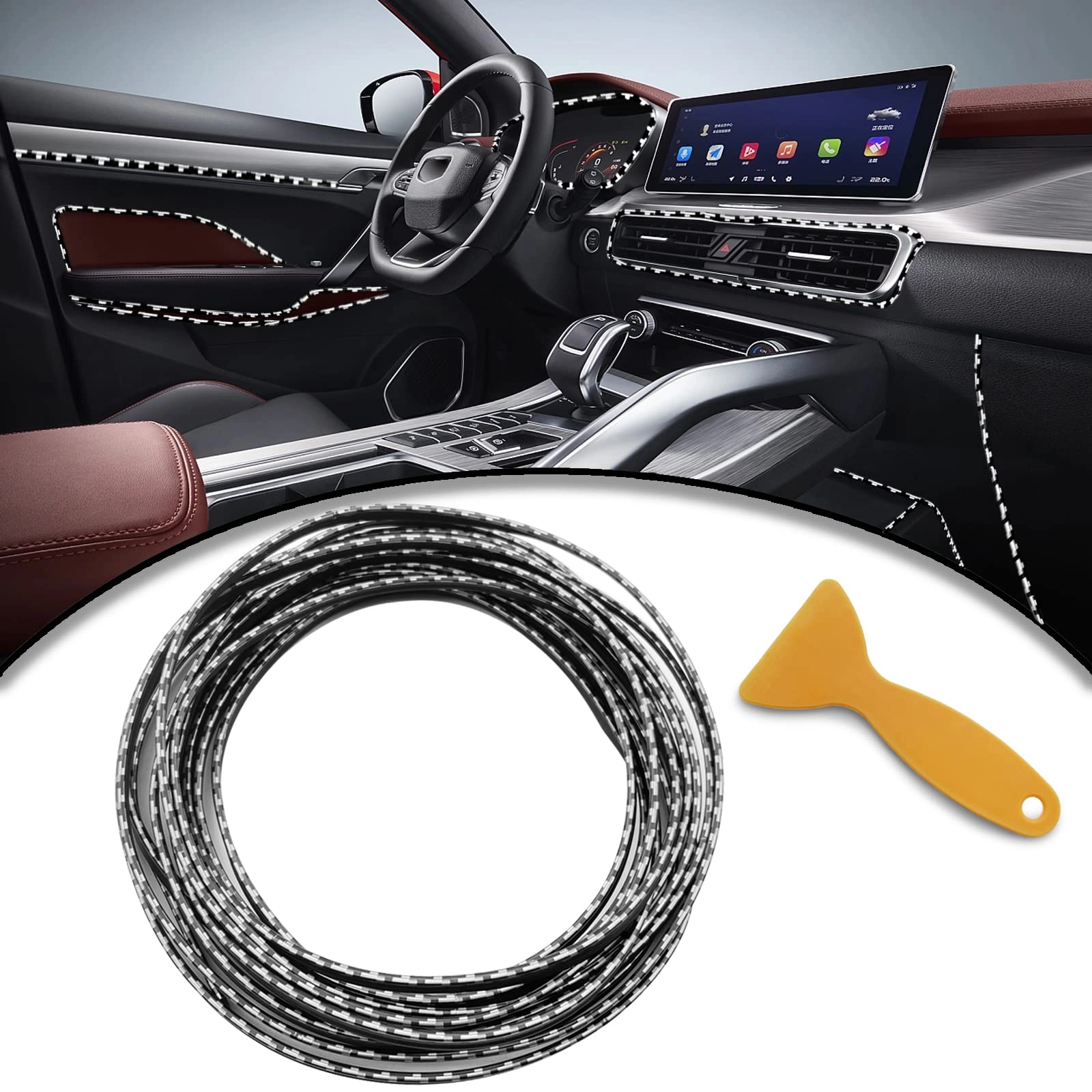 Car interior trim strip