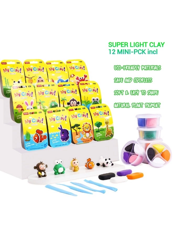 Generic Animals DIY Molding Clay - Air Dry Clay 12 pcs.