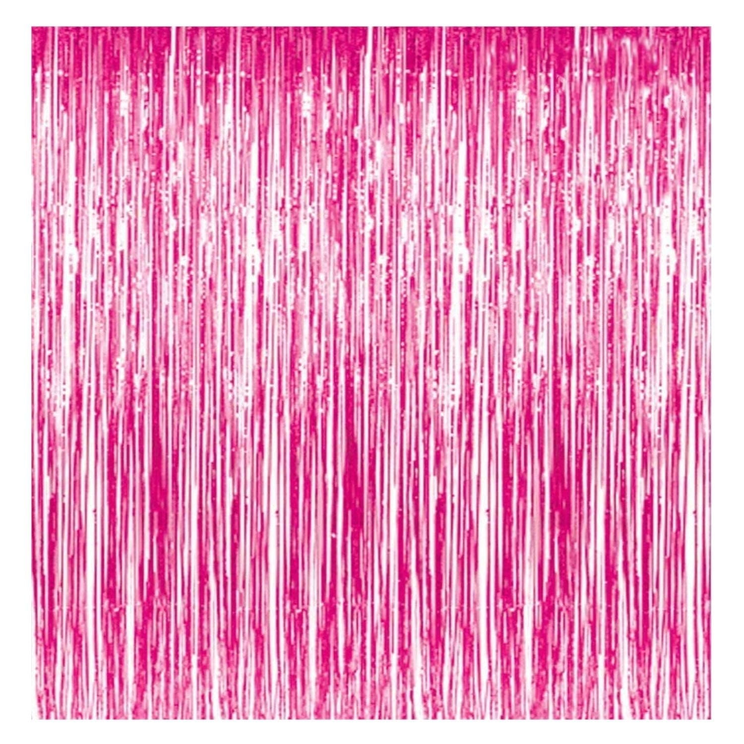 Party Propz Pink Foil Curtain - Pack of 1 Pc Baby Shower, Birthday, Graduation Day, Halloween, Wedding_and_Engagement