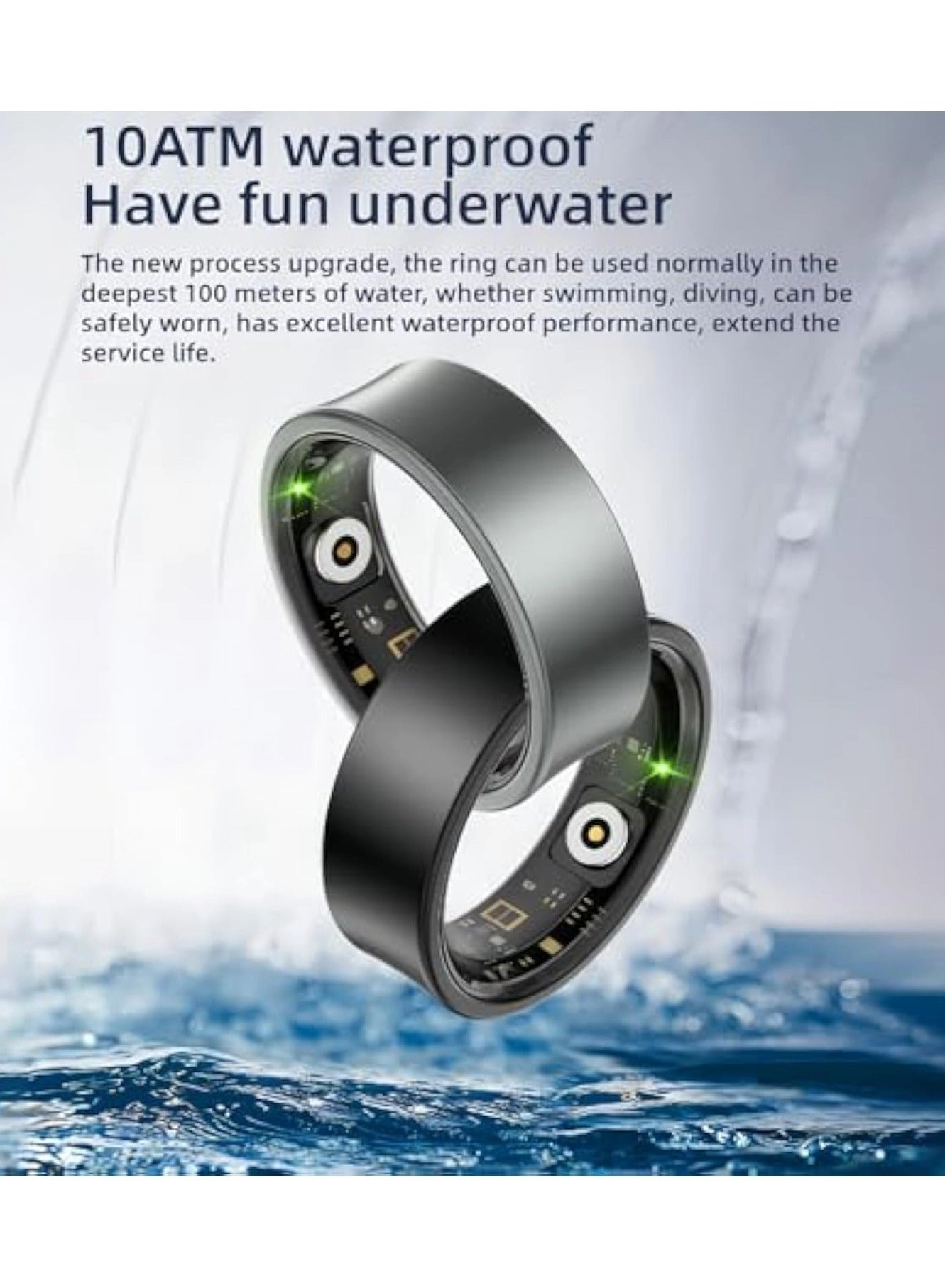 Smart Ring - Heart Rate Waterproof Black #11