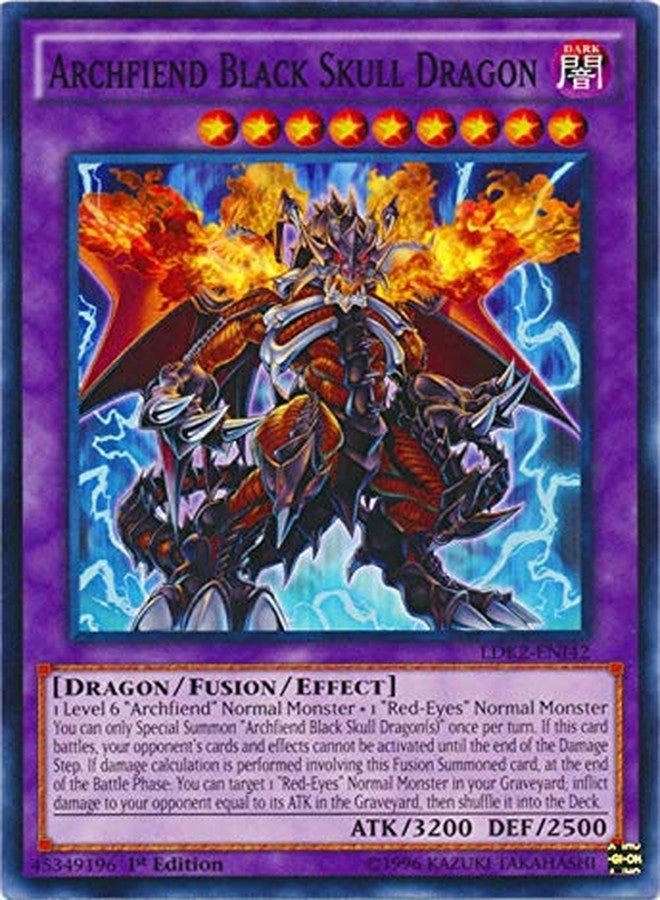 Yu-Gi-Oh! Archfiend Black Skull Dragon LDK2-ENJ42 - 1st Edition