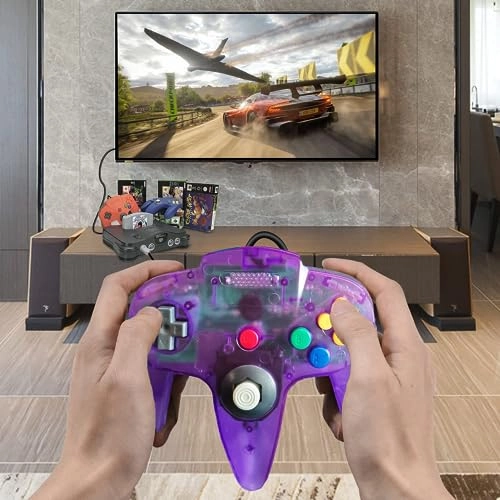 N64 Controller - Transparent Red and Transparent Blue N64