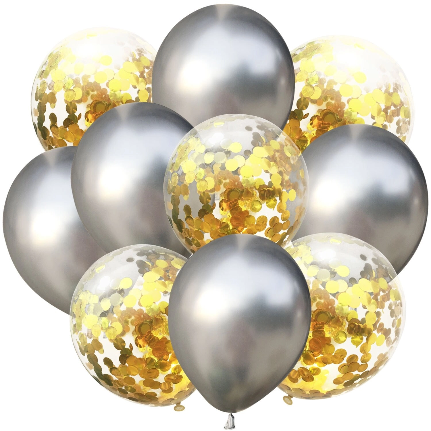 Latex and Confetti Decoration Balloon Sets - 10-Pieces Birthday Party