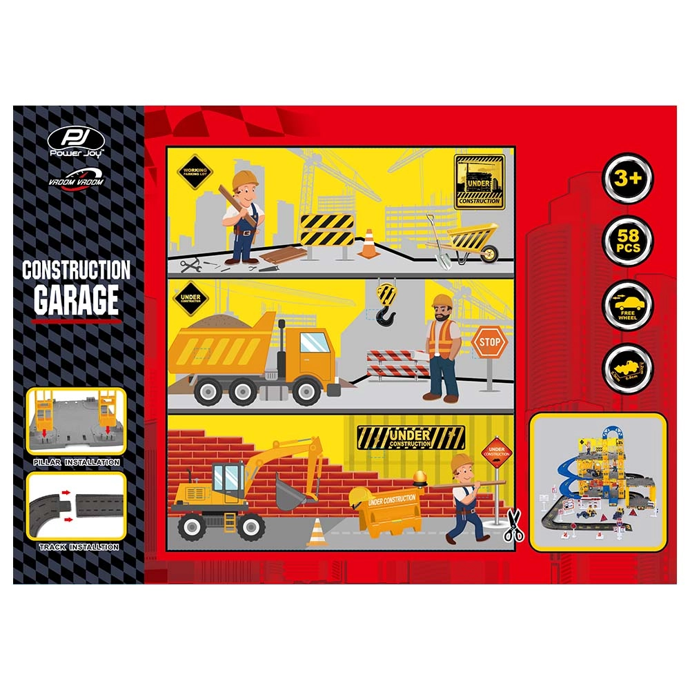 Vroom Vroom Construction Garage - 58 pcs Set