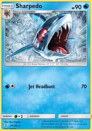 Pokémon Pokemon Sharpedo 28/145 - English + Toploader