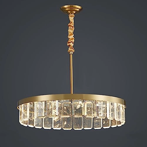 Crystal Chandelier - Golden tricolor light 100*38*30cm