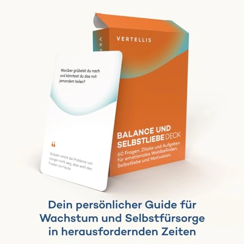 Balance and Self-Love Deck - 60 Questions Mindfulness Cards (German)