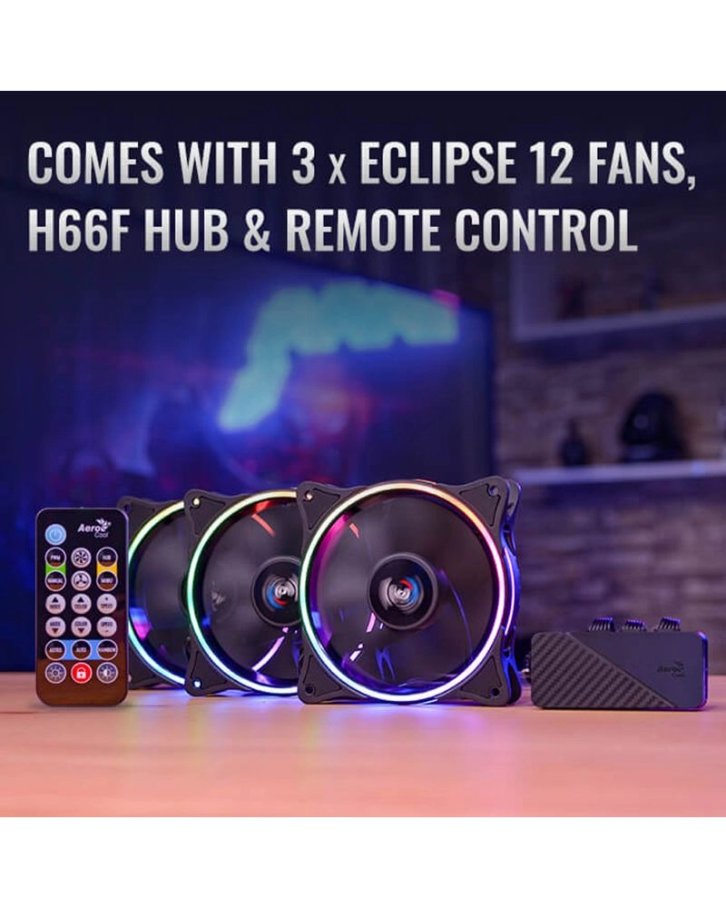Eclipse 12 Pro - 3 fans 120mm + H66F - RGB