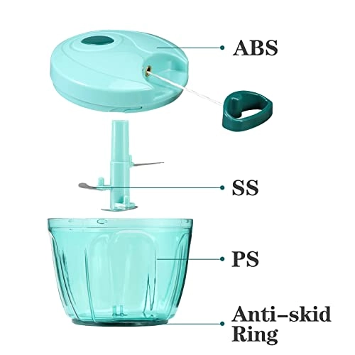 Manual Food Chopper - 650ML 3 blades