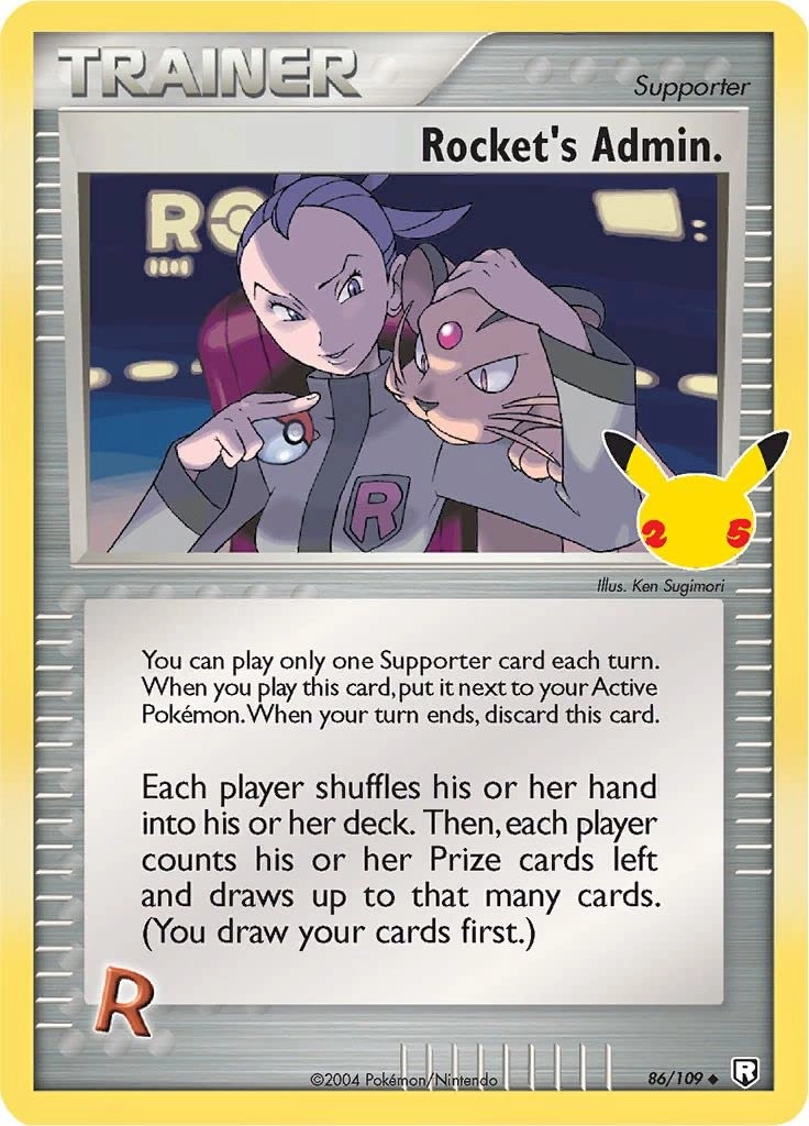 Pokémon Pokemon Rocket's Admin 86/109 - English + Toploader