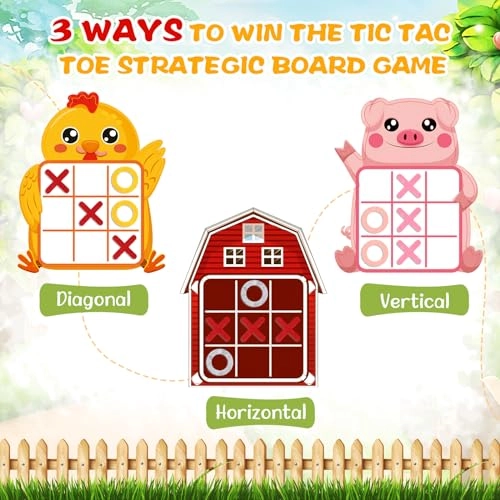 Farm Tic Tac Toe Game - English 6 years and up 12 Pack