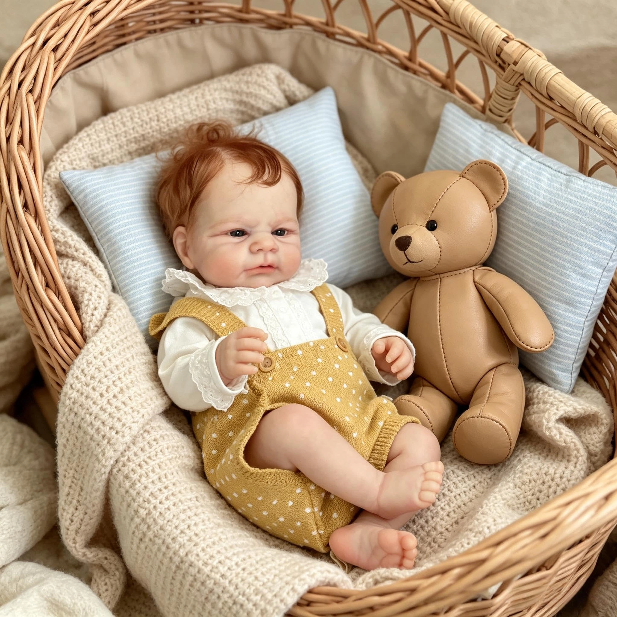 Nanjing Tianzeng Gifts Co.,Ltd Reborn Baby Doll - 17 Inch Vinyl Eyes Open Ages 3+