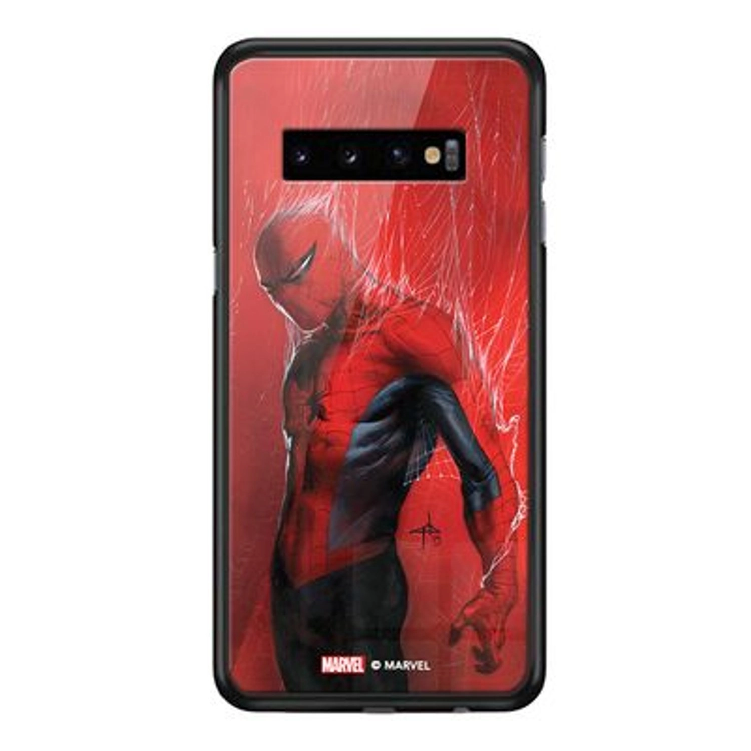 Webbed Spiderman Back Case for Galaxy S10 Plus