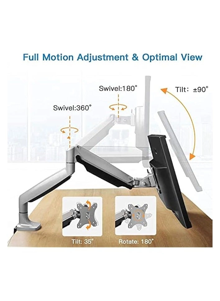 Single Monitor Table Stand - 13” to 32” VESA 75 x 75 -100 x 100
