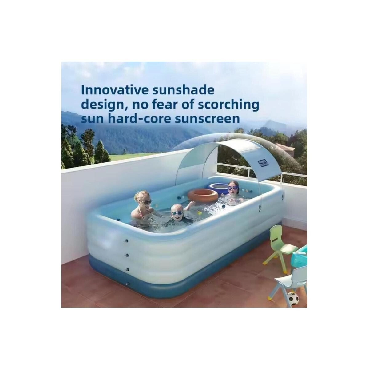 Inflatable Pool with Canopy