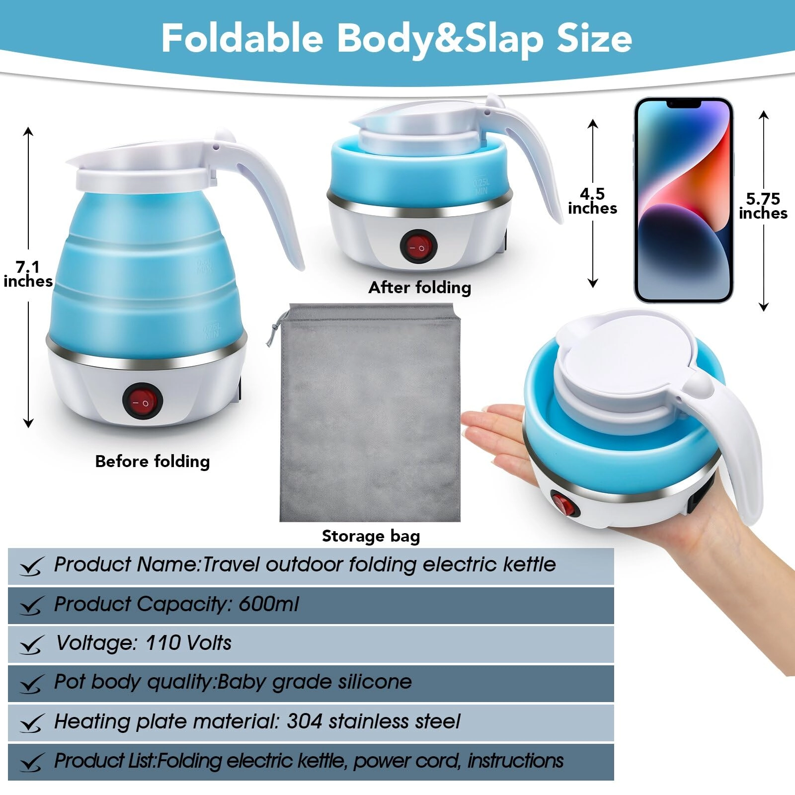 Travel Kettle WHH-649