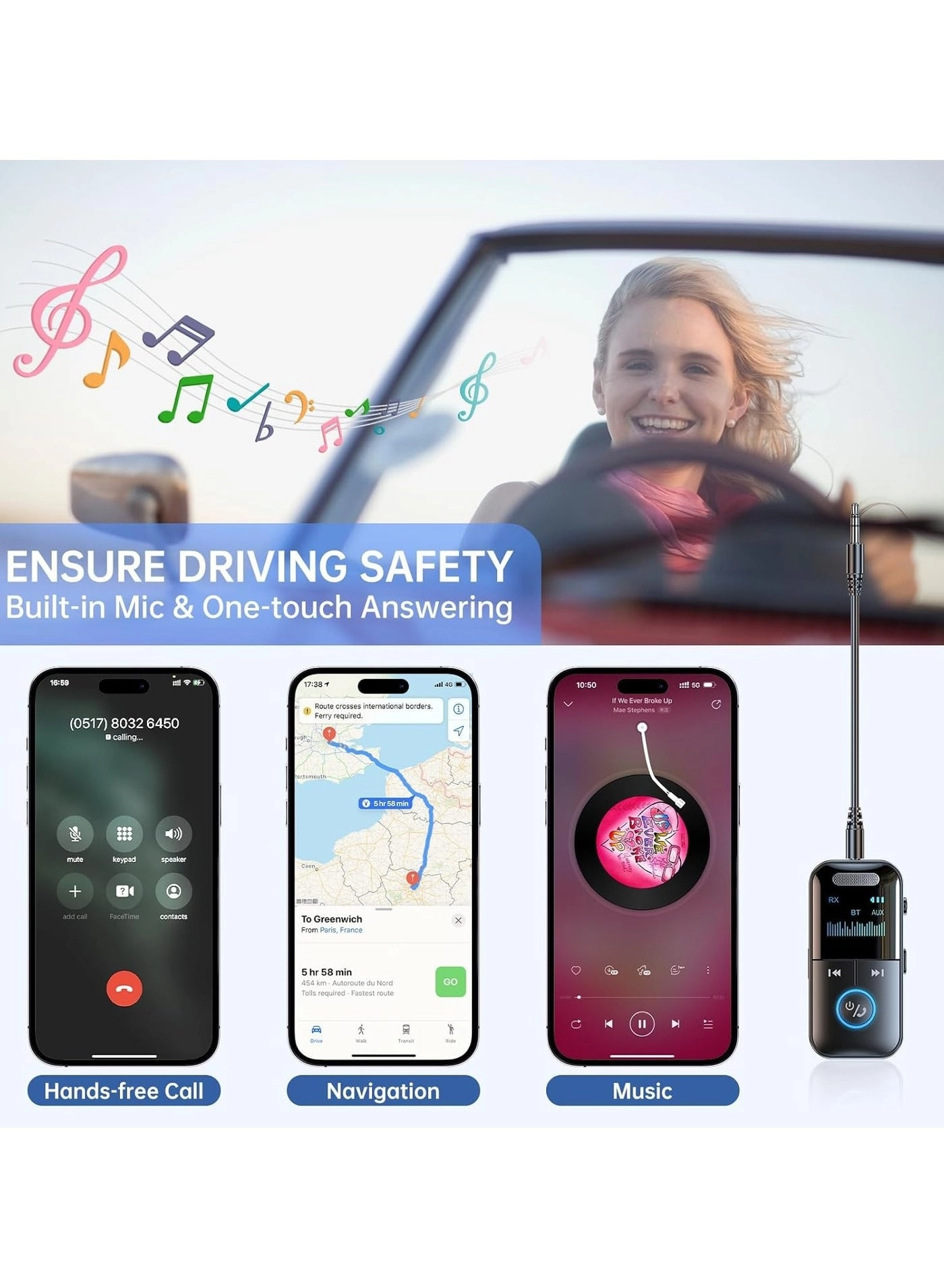 Audio Transmitter Receiver - Bluetooth 5.4 3.5mm