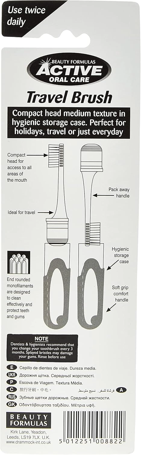 Travel Toothbrush - 2-Piece Pack Assorted