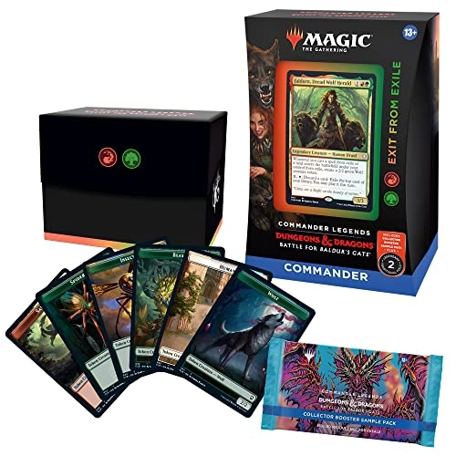 Commander Legends: Battle for Baldur’s Gate Commander Deck - Exit from Exile - 100-card + Collector Booster Sample Pack - 2-card