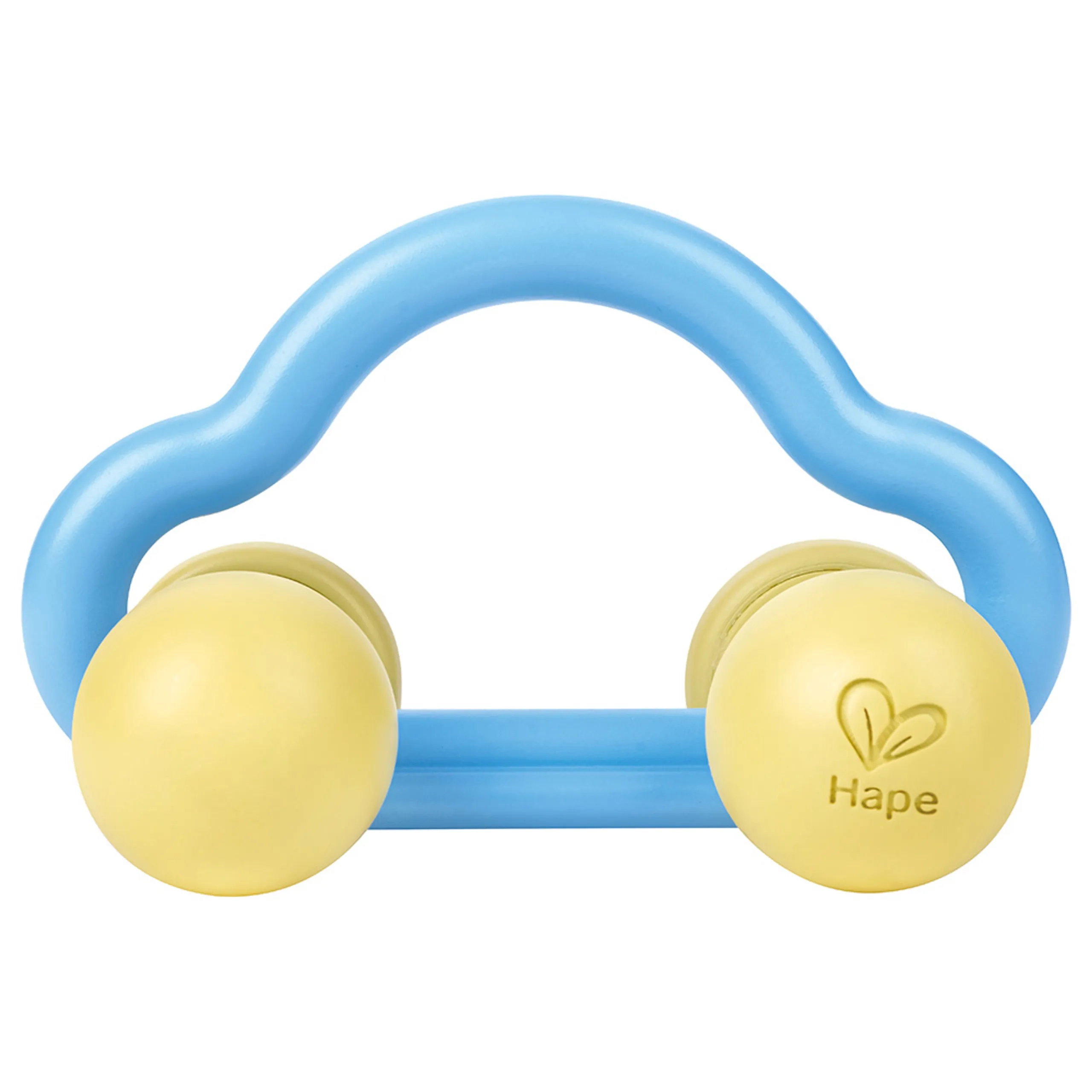 Hape Rattle & Roll Toy Car - 8 months Rice material