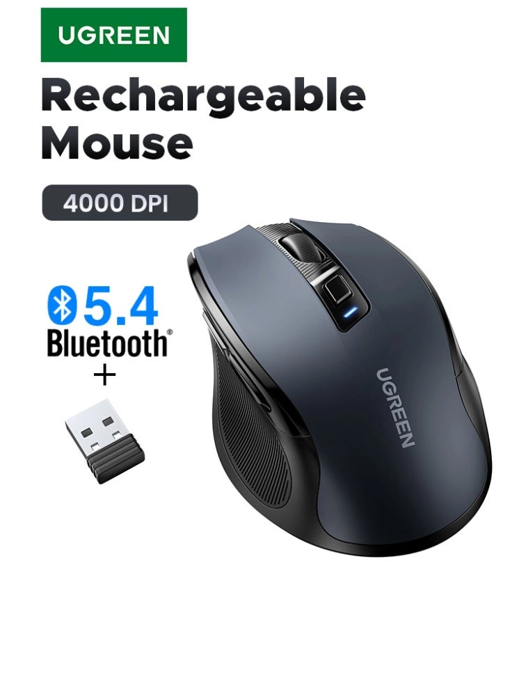 Ugreen Rechargeable Silent Mouse - Bluetooth/Wireless