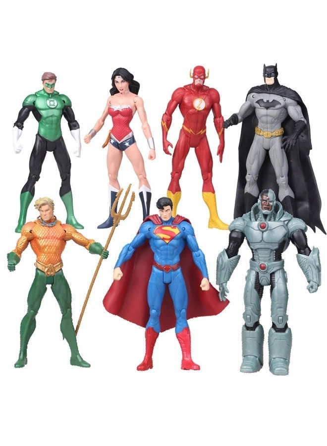 Arabest Collectible Justice League Action Figures Set - Justice League - 7 pcs