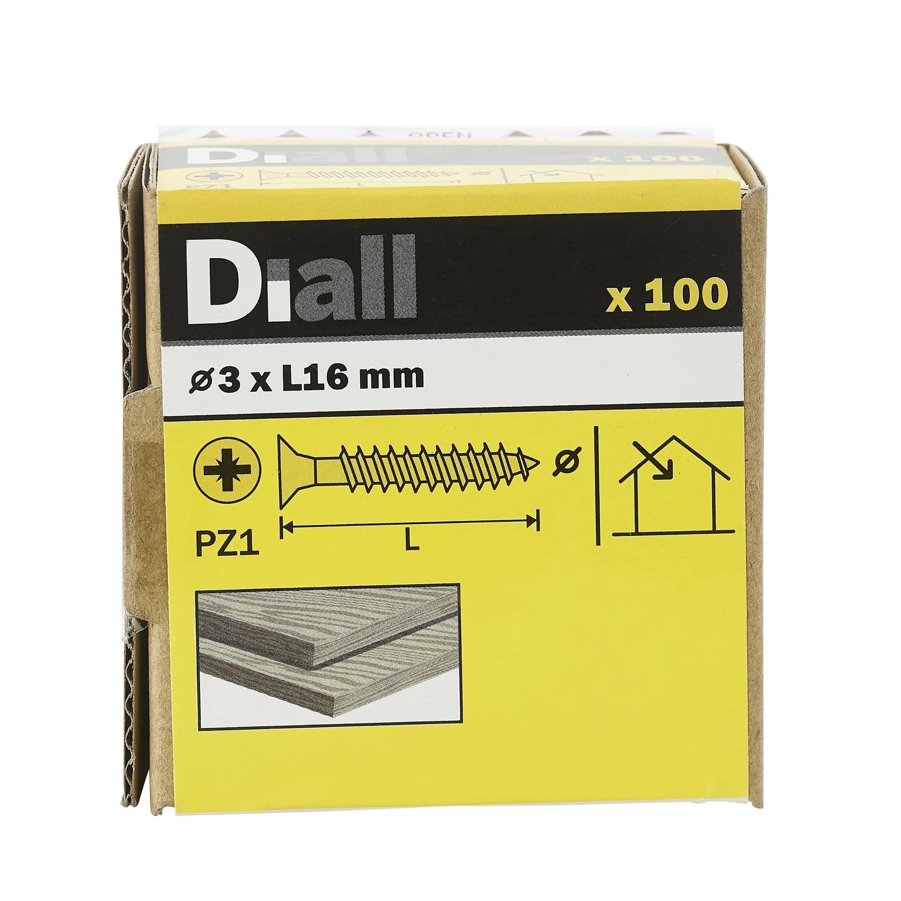 Diall Wood Screw - 3 x 16 mm