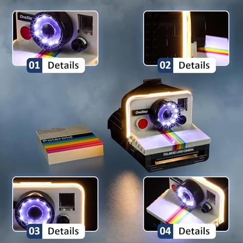 LED Light Kit for LEGO 21345 Ideas Polaroid OneStep SX-70 Camera Set