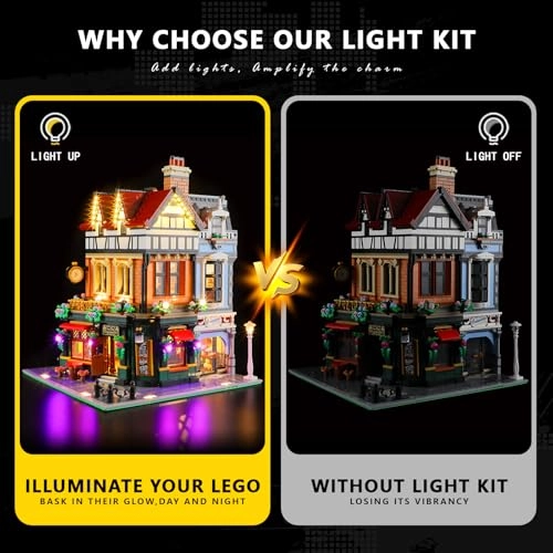 Light Kit for LEGO Tudor Corner 10350 - Plastic 1