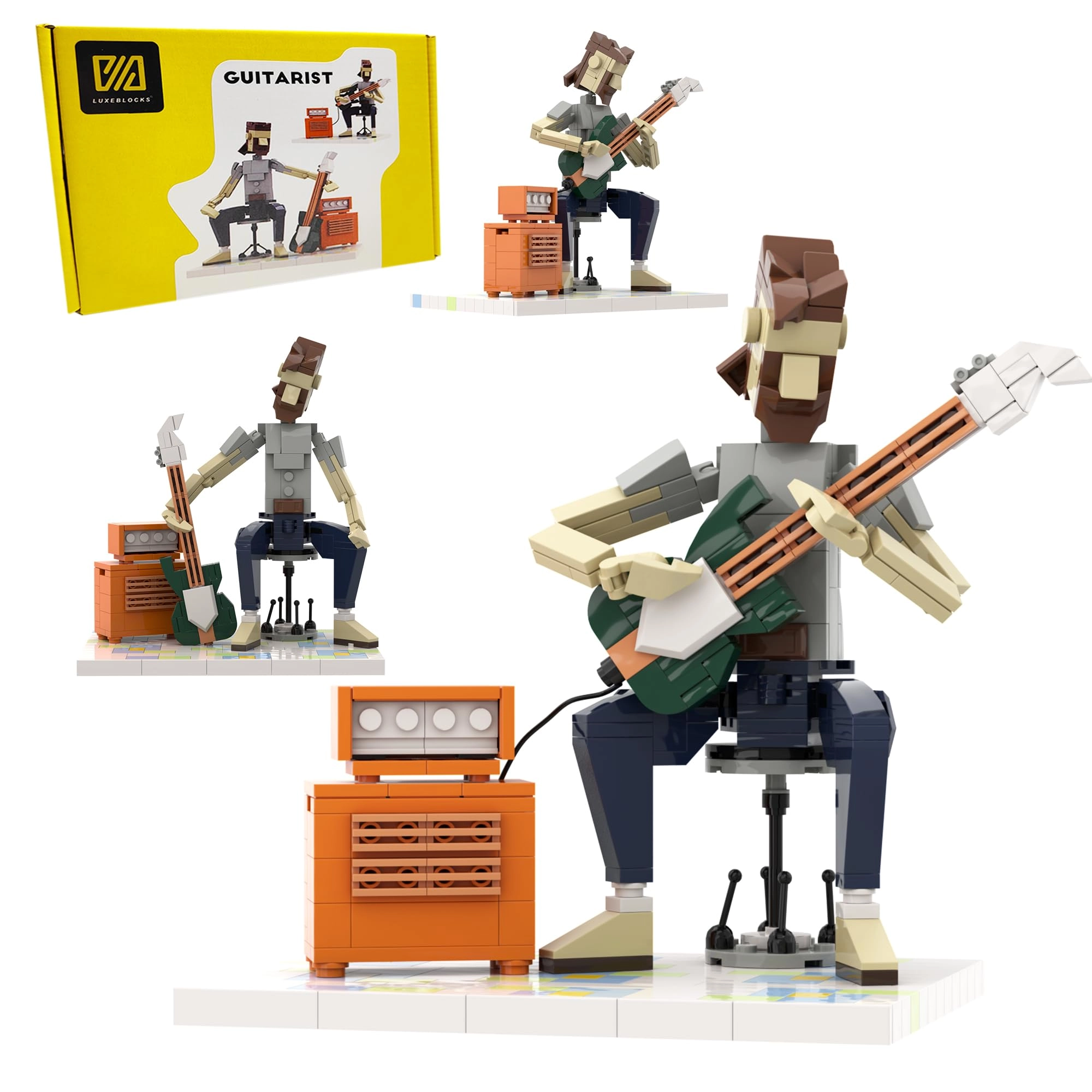 LUXEBLOCKS Guitar Building Set - Rocker star 323pcs