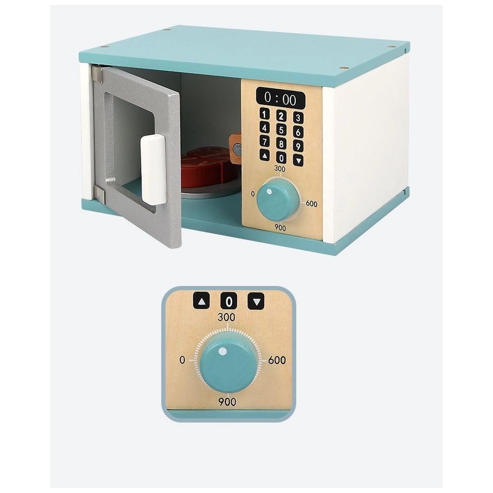 Microwave Toy Pretend Play Set - Wooden Role Play (5551007-MSN20022)