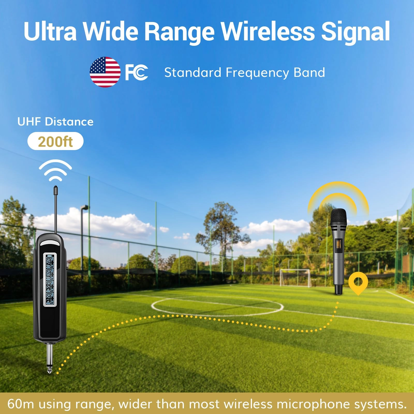 Wireless Microphones System - 4 UHF
