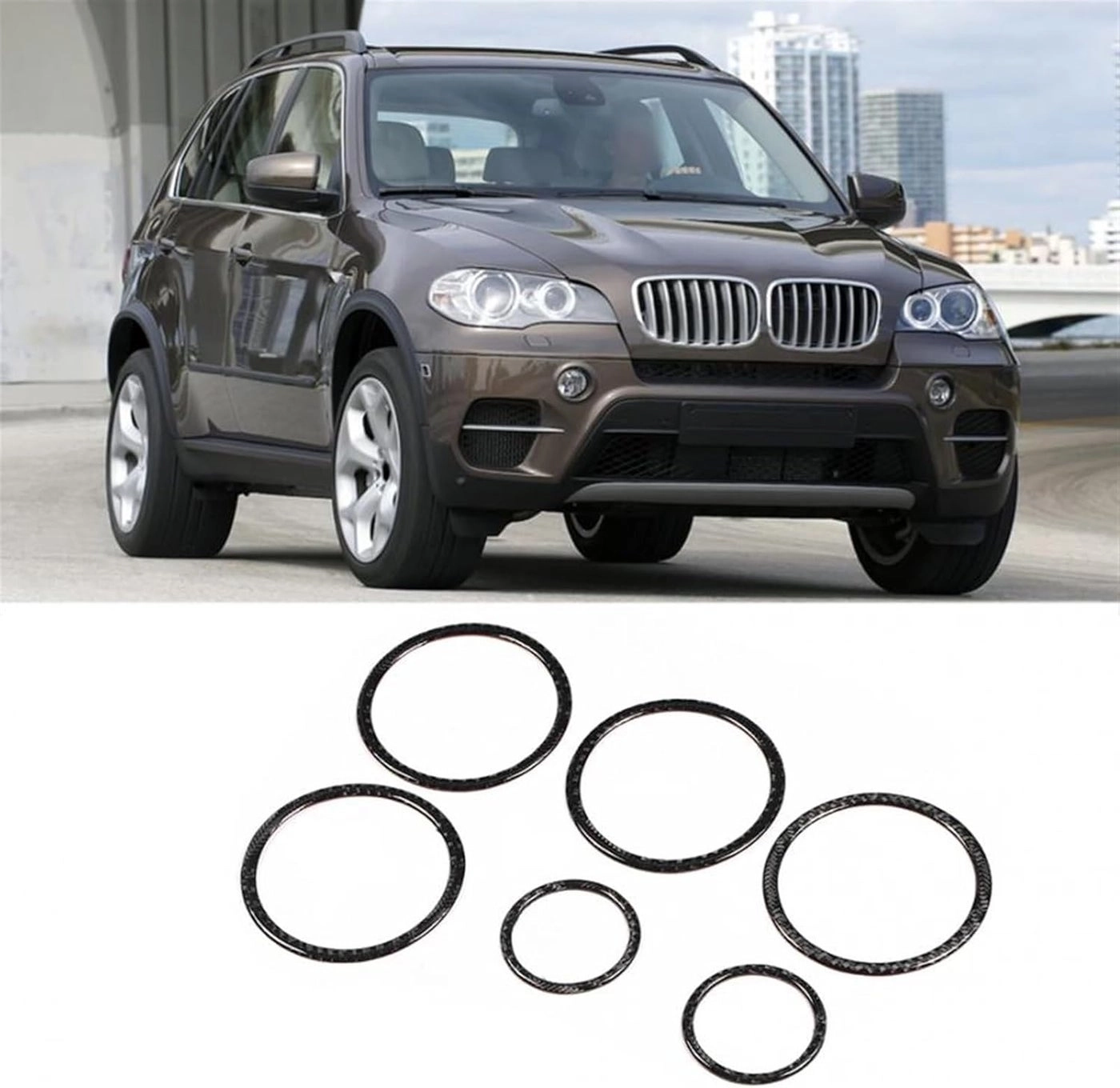 Speaker Ring Cover - 6-piece Carbon Fiber