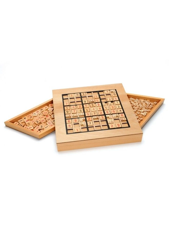 WE Games Sudoku Board - Wooden Number & Thinking Tiles 11 In