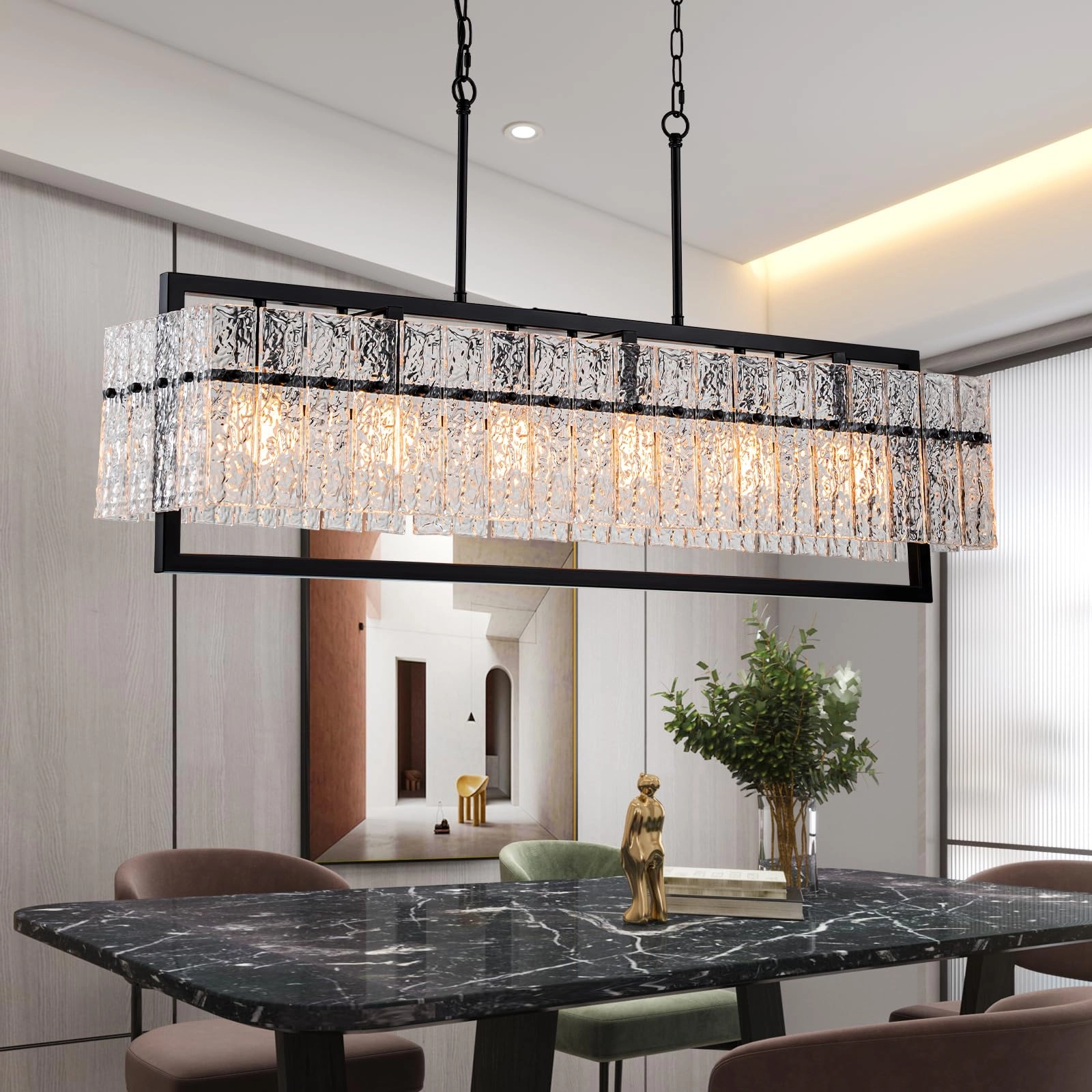 Large Rectangular Chandeliers